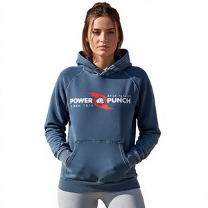 Sweat à capuche Power Punch pour homme, coupe classique, 100 % coton, doublure polaire respirante, effet délavé, idéal pour l'hiver, vêtements de sport décontractés pour l'extérieur, best-seller - Product Image 1