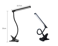 15 lampes LED avec port USB pour protection des yeux, effet miroir, Flexible, idéale pour un bureau ou une Table de chevet