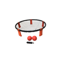 Set Permainan Bola Spike Ball Roundnet Plastik Pantai dengan Lampu LED Mini Pro Mainan Olahraga Luar Ruangan