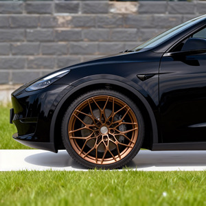 ล้ออลูมิเนียมฟอร์จ18-24 "ขอบตาข่ายแบบเว้าลึกขอบสำหรับ Tesla รุ่น3 Y BMW <span class=keywords><strong>Audi</strong></span> Benz ออกแบบได้ตามต้องการ - Product Image 2