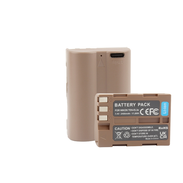 EN-EL3e EN EL3e Battery with Type-C Charging For Nikon D700, D300s, D300, D200, D100, D90, D80, D70s, D70, D50, MH-18, MH-18a