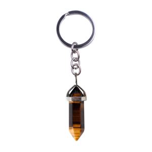Pendentif en cristal de chakra hexagonal en forme de balle, pierre précieuse, porte-clés, porte-clés en quartz pointu argenté pour femmes et hommes - Product Image 5