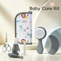 Nouvel arrivage : Trousse de soins pour bébé 7 pièces – Ensemble de nettoyage quotidien pour bébé avec peigne, brosse et coupe-ongles