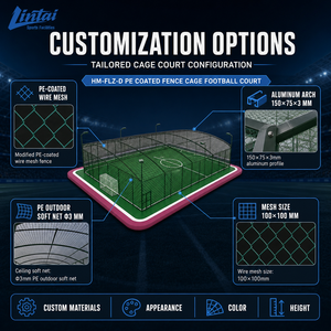 Terrain de Futsal en Alliage d'Aluminium avec Clôture PE, <span class=keywords><strong>Cage</strong></span> de Futsal, Équipement de Terrain de <span class=keywords><strong>Football</strong></span> Personnalisable avec Logo, <span class=keywords><strong>Mini</strong></span> Terrain de <span class=keywords><strong>Football</strong></span> - Product Image 3