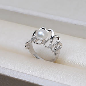 S925 Silver Living Mouth <b>Ring</b> for Women Korean Version DIY <b>Pearl</b> 6-8 Accessories Open Mouth <b>Ring</b> with One Size Body Empty Holder - Product Image 3