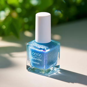 Nail <b>Paint</b> Sparkling Blue <b>Glitter</b> <b>For</b> Daily Nail Care All Skin Types K Beauty Formula - Product Image 3