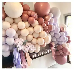 Conjunto de balões de látex, cor rosa, personalizada, diy, retrô, para casamento