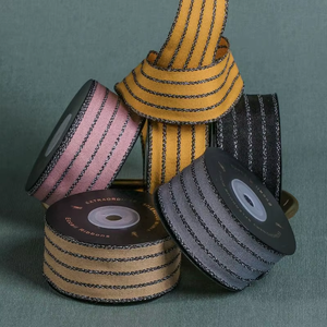 Ruban en polyester rayé fait main pour artisanat domestique, accessoires de <span class=keywords><strong>couture</strong></span> pour nœuds <span class=keywords><strong>papillon</strong></span>, mariage, emballage et décoration - Product Image 6