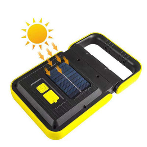 ไฟฉายแบบพกพา ชาร์จผ่าน USB ใช้พลังงานแสงอาทิตย์ สำหรับกรณีฉุกเฉิน แคมป์ปิ้ง หลอดไฟ LED พร้อมแบตเตอรี่ลิเธียม - Product Image 1