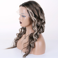 Direct factory-pelucas de cabello humano virgen personalizadas, hechas a mano, transpirables, con encaje completo y CL-6 de color