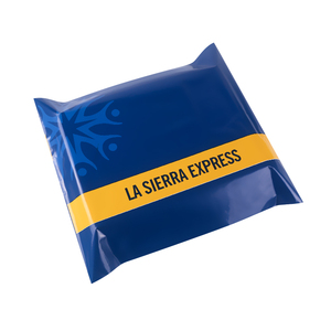 Sac d'expédition en plastique bleu à impression intégrale, nouveau design, personnalisable avec logo, fermeture robuste - Product Image 4
