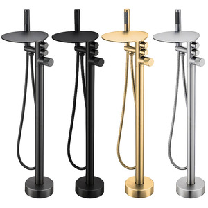 Austenite Concealed All Copper Mixing Valve With Embedded Box Floor Standing Bathtub Faucet Wall Mounted Waterfall Design - Product Image 3