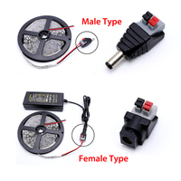 Connecteur rapide DC mâle-femelle 5,5 mm 2,1 mm neuf avec verrouillage par poussée pour bande lumineuse, caméra CCTV, alimentation électrique, bornier à ressort