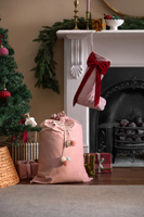 Chaussettes de Noël en velours à suspendre, rouges et bleues, vierges, douces, pour décoration