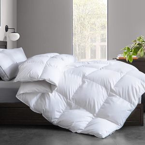 Juego de edredón de <span class=keywords><strong>ropa</strong></span> de <span class=keywords><strong>cama</strong></span> de tela de algodón 100%, edredón de hotel blanco con relleno de microfibra - Product Image 5