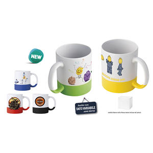 Tazza in Ceramica Panton Bianca con Base Colorata per Uso Quotidiano - Product Image 1