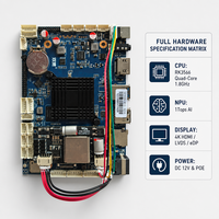 Carte mère embarquée Android 11 RK3566, carte mère industrielle Linux en option, Quad Core A55 2 Go 16 Go pour terminal intelligent