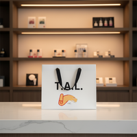 Sac en papier kraft de luxe imprimé sur mesure avec cordon de serrage, design personnalisé fait main, emballage pour vêtements de boutique, vente en gros d'usine