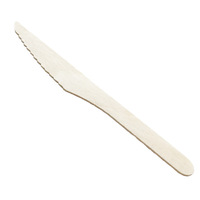 Ensemble de couverts en bois de bouleau emballés individuellement, couteau, fourchette, cuillère de 160 mm avec serviette, kit d'ustensiles en bois jetables