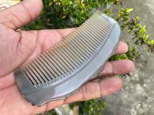 Natural Handmade Buffalo Horn Hair <b>Comb</b> <b>Wide</b> Smooth Tooth For Gentle Detangling Hair Care And Daily Hair Grooming - Product Image 4