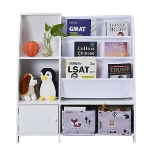 Bibliothèque en bois blanc pour chambre d'enfant, 1 pièce, design moderne, étagère pour livres, rangement pour jouets