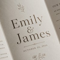Brochure de mariage personnalisée tri-pliée, format C-Fold A4, design classique et élégant pour la promotion des lieux de mariage et des planificateurs de mariages, faible MOQ