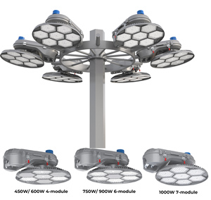 Luces LED de Mástil Alto de 600W con Cubierta de Vidrio y PC, Cuerpo de Aleación de Aluminio, Certificación CE y UL, para Plazas, Parques Temáticos, Canchas de Baloncesto y Carreteras - Product Image 1