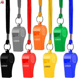 Оптовая продажа, индивидуальный пластиковый красочный свисток с логотипом для рекламных тренингов, подарки для рекламных фанатов - Product Image 1