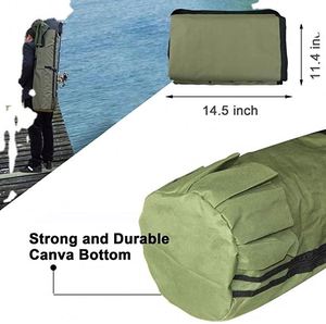 Sac de transport pour cannes à pêche BSCI avec étui porte-cannes, capacité 5 cannes, étanche, tubes de transport, sac de rangement pour équipement de pêche, durable - Product Image 6