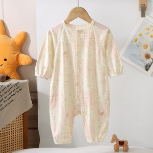 Vestido de una pieza transpirable de manga larga para bebé, traje de gateo para bebé, <span class=keywords><strong>pijama</strong></span> para bebé pequeño - Product Image 4