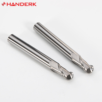 Herramientas de corte de aluminio de precisión HANDERK HRC55 Juego de fresa de punta de bola de carburo de tungsteno de 2 flautas con sin recubrimiento