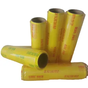 Pabrik grosir penjualan langsung PVC pembungkus makanan bungkus bungkus Film perekat bahan baku PVC Film lengket OEM