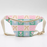 Sac banane unisexe multifonctionnel personnalisable avec logo, fermeture éclair et fermoir, en polyester imperméable pour le sport