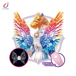 Ailes de papillon lumineuses pour enfants Chengji, ailes de danse lumineuses, cosplay, ailes de fée lumineuses, ailes de papillon électriques roses pour enfants - Product Image 1