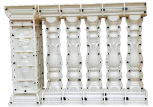 Khuôn trang trí sân vườn ngoài trời năm 2024 để đúc bê tông, lan can trụ tròn, hàng rào bằng nhựa ABS dùng trong gia đình - Product Image 4