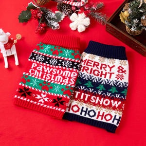 Pulls <span class=keywords><strong>de</strong></span> Noël en gros, vêtements à col roulé pour l'hiver et l'automne, logo personnalisé, <span class=keywords><strong>pull</strong></span> en tricot jacquard mignon pour animaux <span class=keywords><strong>de</strong></span> compagnie - Product Image 2