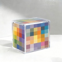 Boîtier de Présentation de Cartes Booster en Acrylique Poli Transparent Moderne Portable Personnalisé en Usine, Étui Épaissi en Acrylique TCG Elite