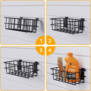 Jh-mech dây giỏ trang trại Thêm lớn thực phẩm lưu trữ có thể điều chỉnh dây lưới treo tường lưới treo giỏ - Product Image 3