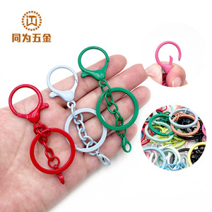 Llaveros Personalizados Pintados a Color con Cierre de Langosta, Accesorios de Anillo para Llaves de Aleación de Zinc, Estilo Minimalista, Portátiles, Venta al por Mayor - Product Image 1