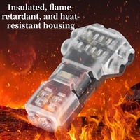 Connecteur de câble D2 à 2 broches, à raccordement rapide, sans dénudage, bornier électrique rapide pour câbles d'éclairage LED