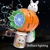 Nouvel été en plein air amusant électrique 10 trous Blaster mignon lapin pistolet à bulles portable souffleur à bulles Machine jouets pour les filles
