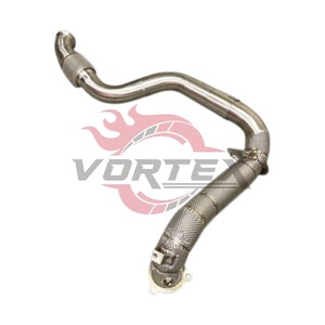 Vortex 304 Downpipe catalyzed à haut débit pour Mercedes-Benz A250 CLA250 GLA250 2.0T 2019–2024 avec bouclier thermique, sans voyant d'avertissement moteur - Product Image 2