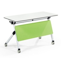 HYZ-254X Table de conférence mobile pliable pour l'éducation et la formation, combinaison table et chaise, conception longue et modulable pour bureau