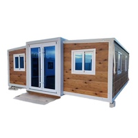 Maison conteneur mobile préfabriquée en acier, préinstallée, extensible, étanche/isolée/insonorisée/résistante aux ouragans, pour hôtel