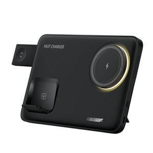 แท่นชาร์จไร้สายแม่เหล็กพับได้ HiTao 15W 3-in-1 สำหรับชาร์จอุปกรณ์หลายชนิด - Product Image 2
