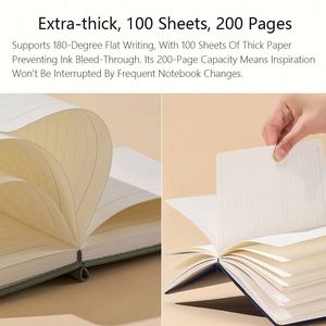 Creative Custom A5 Notebook with Elegant Pocket Pen Holder PU Leather Business 100 <b>Sheets</b> 200 Pages Notebook - Product Image 3