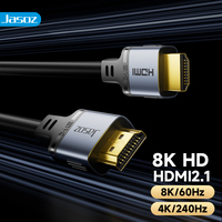 Câble HDMI mâle en alliage d'aluminium 2.1, 8k 60Hz/4k 240Hz, prend en charge le HDR dynamique pour ordinateur portable, moniteur, 48 Gbps pour ordinateur