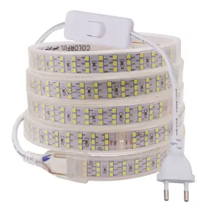 Nhà Máy Giá 5730 LED RGB Strip AC 220V 110V LED IP68 Chống Thấm Ngoài Trời Tira Linh Hoạt Ribbon RGB Neon Flex Trung Quốc Nhà Cung Cấp