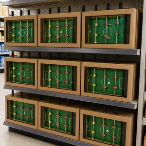 <span class=keywords><strong>Futbol</strong></span>ín <span class=keywords><strong>de</strong></span> Mesa <span class=keywords><strong>de</strong></span> MDF <span class=keywords><strong>de</strong></span> 48 cm con 4 Varillas y Caja <span class=keywords><strong>de</strong></span> Color para Noches <span class=keywords><strong>de</strong></span> Fiesta en Familia, Personalizable OEM - Product Image 2