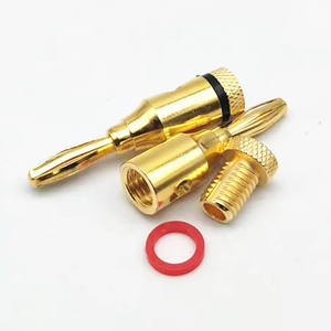 Conector de Audio Tipo Banana de 4MM Chapado en Oro, Conector de Cable para Altavoz, Conectores de Punta Banana, Categoría de Producto - Product Image 1